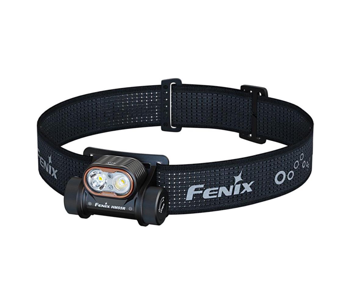 Fenix HM55RABL - LED stmievateľná nabíjateľná čelovka LED/USB 1600mAh IP68 1200lm 141,2 h čierna HM55RABL