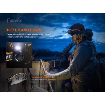 Fenix HM60R - LED Stmievateľná nabíjacia čelovka 4xLED/2xCR123A IP68 1300 lm 300 h