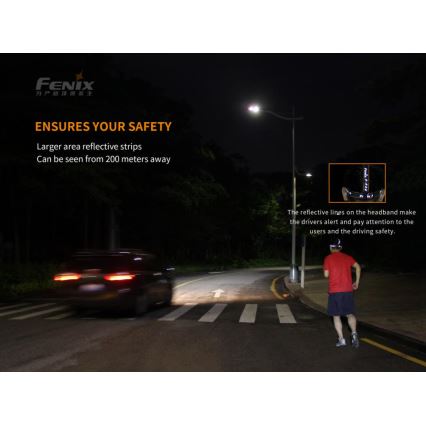 Fenix HM65R - LED Nabíjacia čelovka 2xLED/USB/2xCR123A IP68 1400 lm 300 h 3400 mAh