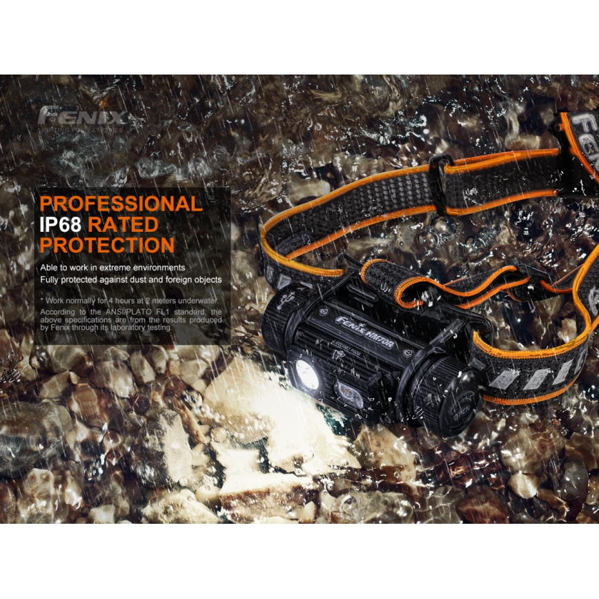 Fenix HM70R - LED Nabíjacia čelovka 4xLED/1x21700 IP68 1600 lm 800 h 5000 mAh