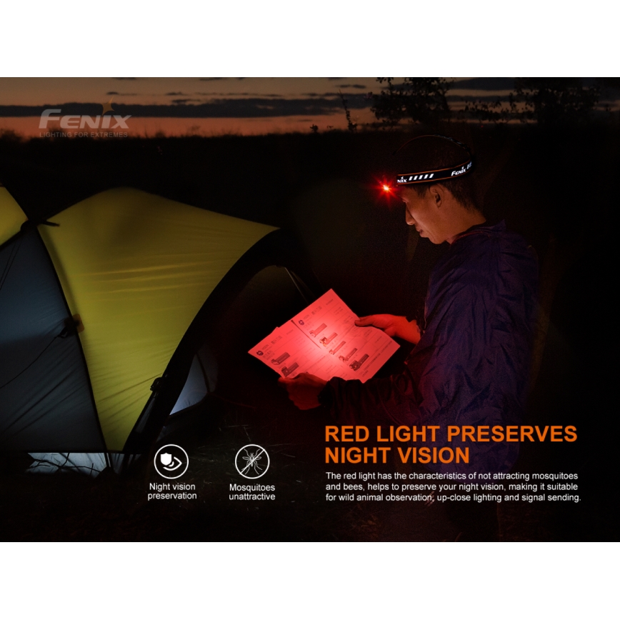 Fenix HM70R - LED Nabíjacia čelovka 4xLED/1x21700 IP68 1600 lm 800 h 5000 mAh