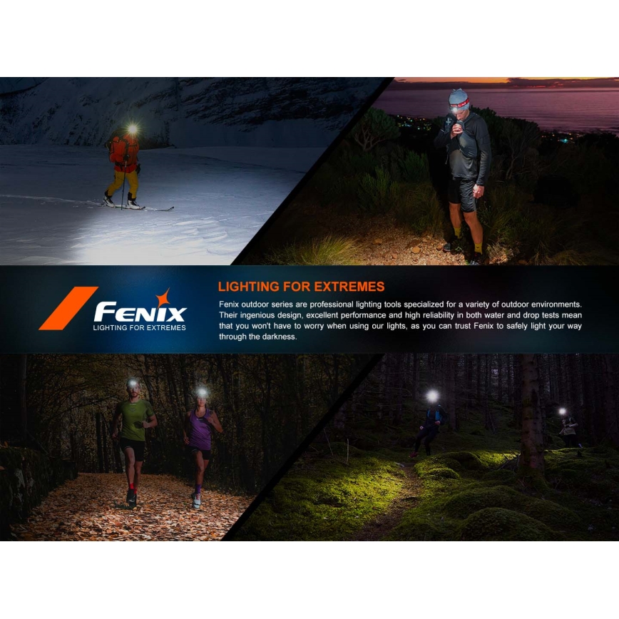 Fenix HP12RTABL - LED Stmievateľná nabíjateľná čelovka LED/USB 4000 mAh IP66 1300 lm 310 h čierna
