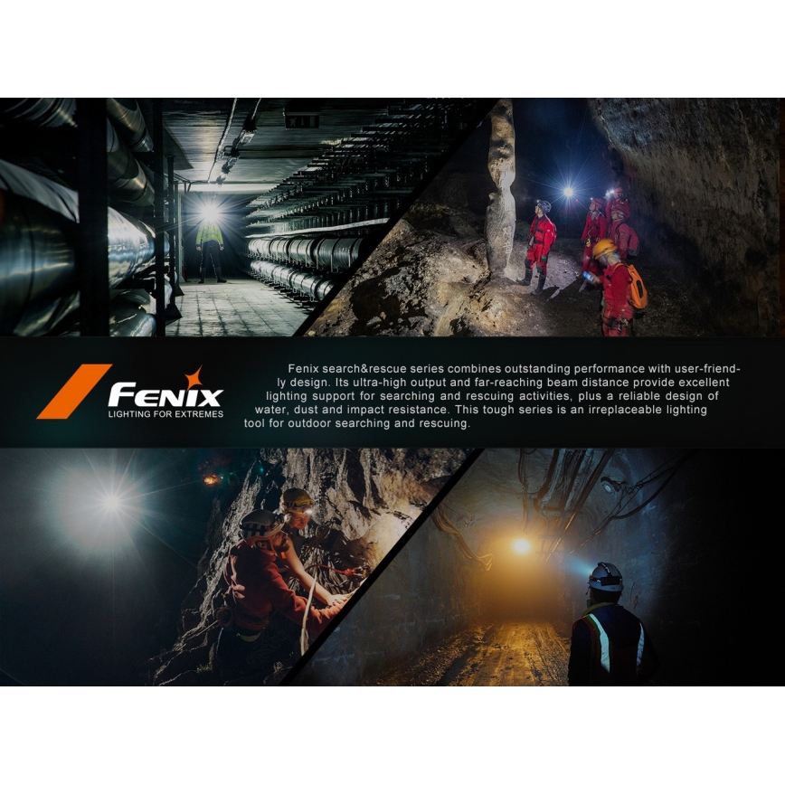 Fenix HP35R - stmievateľná dobíjateľná čelovka LED/USB 5000 mAh IP66 4000 lm 500 h čierna