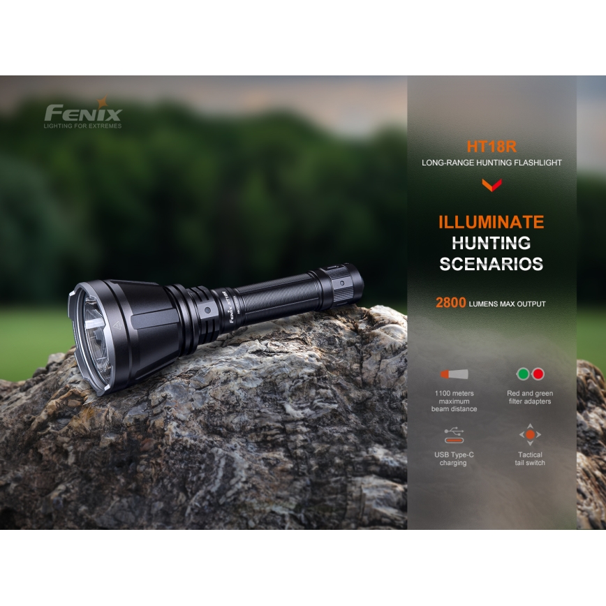 Fenix HT18R - LED Stmievateľná nabíjacia baterka LED/1x21700 IP68 2800 lm 42 h 5000 mAh