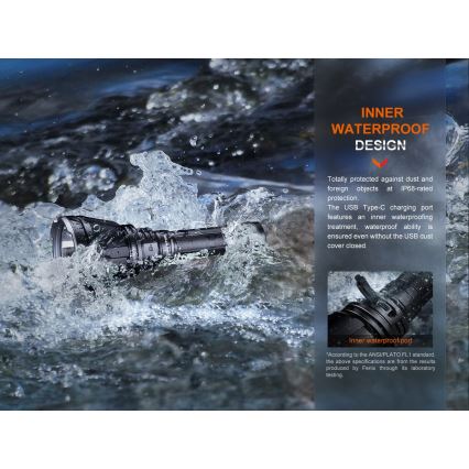 Fenix HT18R - LED Stmievateľná nabíjacia baterka LED/1x21700 IP68 2800 lm 42 h 5000 mAh