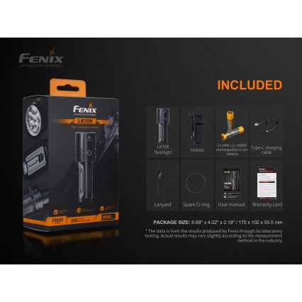 Fenix LR35R - LED Nabíjacia baterka 6xLED/2x21700 4000 mAh IP68 10000 lm 80 h