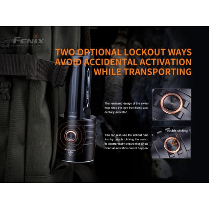 Fenix LR35R - LED Nabíjacia baterka 6xLED/2x21700 4000 mAh IP68 10000 lm 80 h