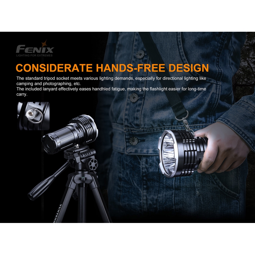 Fenix LR50R - LED Nabíjacia baterka 4xLED/USB IP68 12000 lm 58 h