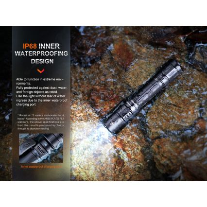 Fenix PD35R - LED nabíjacia baterka LED/USB/2xCR123A IP68 1700 lm 100 h 3400 mAh