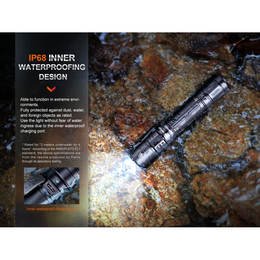 Fenix PD35R - LED nabíjacia baterka LED/USB/2xCR123A IP68 1700 lm 100 h 3400 mAh
