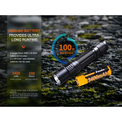 Fenix PD35R - LED nabíjacia baterka LED/USB/2xCR123A IP68 1700 lm 100 h 3400 mAh