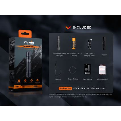 Fenix PD36RPRO - LED Taktická nabíjacia baterka LED/USB IP68 2800 lm 42 h 5000 mAh