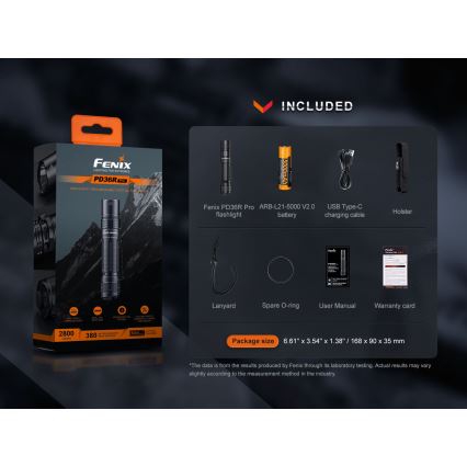 Fenix PD36RPRO - LED Taktická nabíjacia baterka LED/USB IP68 2800 lm 42 h