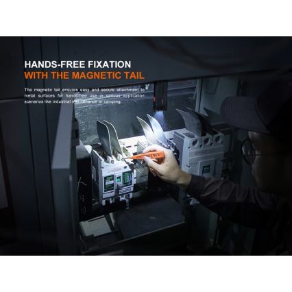Fenix SW05RREDBLC - LED Stmievateľná nabíjacia baterka LED/USB IPX6 150 lm 49 h čierna