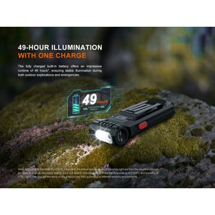 Fenix SW05RREDBLC - LED Stmievateľná nabíjacia baterka LED/USB IPX6 150 lm 49 h čierna