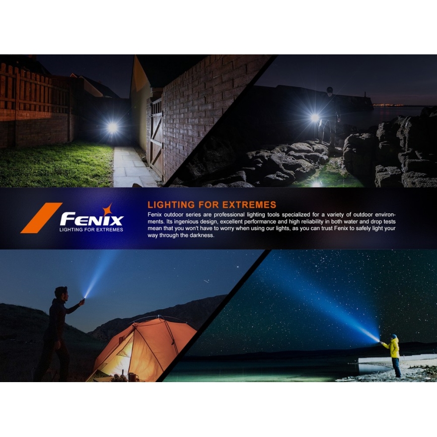 Fenix SW05RREDBLC - LED Stmievateľná nabíjacia baterka LED/USB IPX6 150 lm 49 h čierna