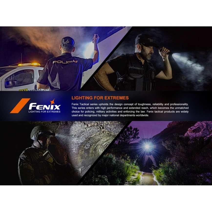 Fenix SW05RUVBLC - LED Stmievateľná nabíjacia baterka LED/USB IPX6 150 lm 49 h čierna