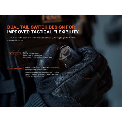 Fenix TK17BLK - stmievateľná nabíjateľná LED baterka LED/USB 6000 mAh IP68 3600 lm 60 h čierna