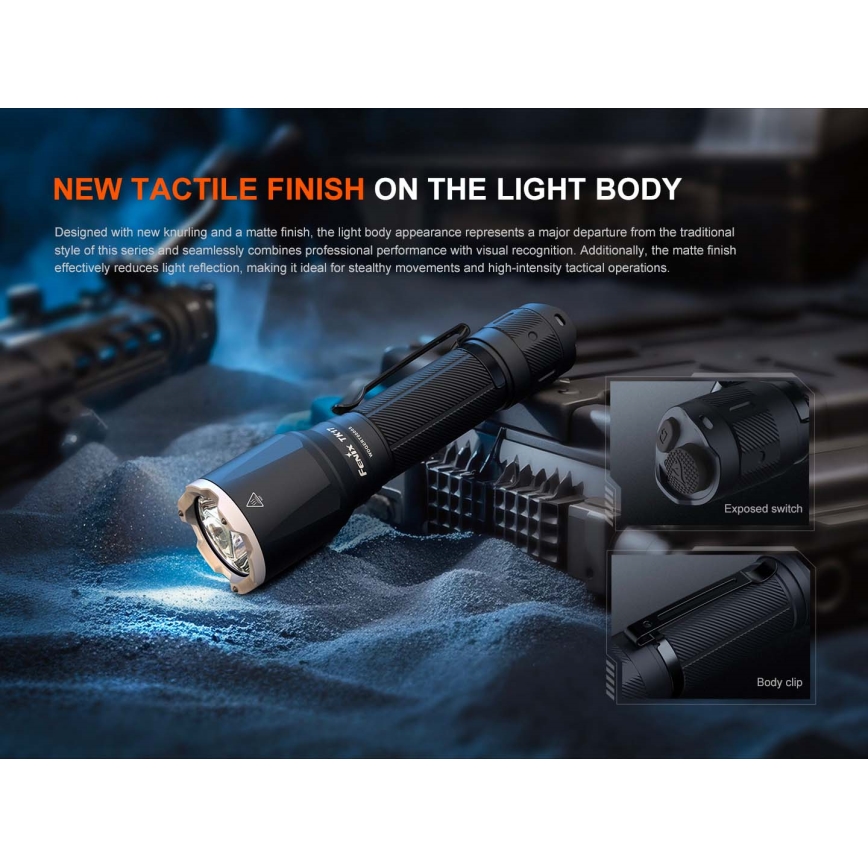 Fenix TK17BLK - stmievateľná nabíjateľná LED baterka LED/USB 6000 mAh IP68 3600 lm 60 h čierna