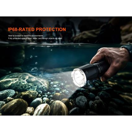 Fenix TK17BLK - stmievateľná nabíjateľná LED baterka LED/USB 6000 mAh IP68 3600 lm 60 h čierna
