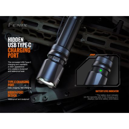 Fenix TK20RV20 - LED Taktická nabíjacia baterka LED/USB IP68 3000 lm 48 h