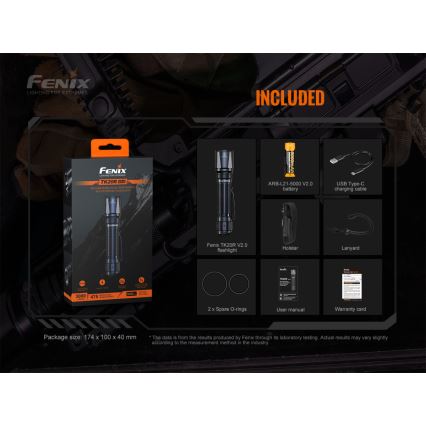 Fenix TK20RV20 - LED Taktická nabíjacia baterka LED/USB IP68 3000 lm 48 h