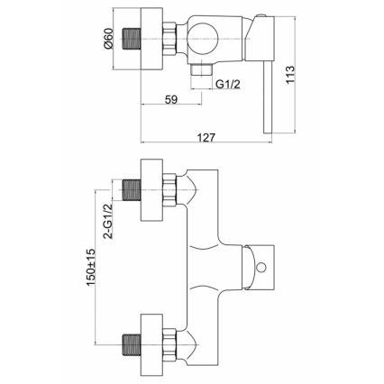 FERRO - Sprchová batéria FIESTA lesklý chróm