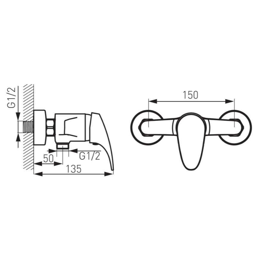FERRO - Sprchová batéria ONE lesklý chróm