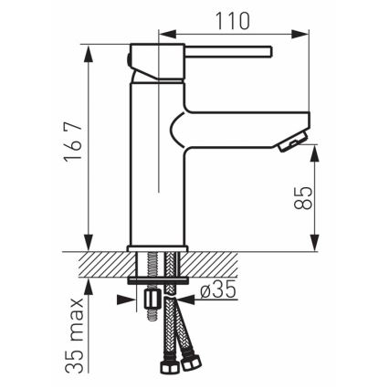 FERRO - Umývadlová batéria + odtoková súprava FIESTA lesklý chróm