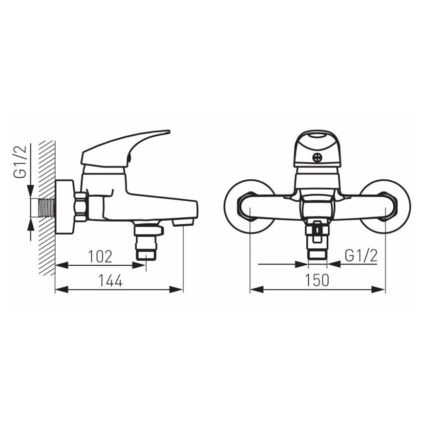 FERRO - Vaňová batéria ONE lesklý chróm