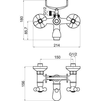 FERRO - Vaňová sada s batériou ANTICA bronz