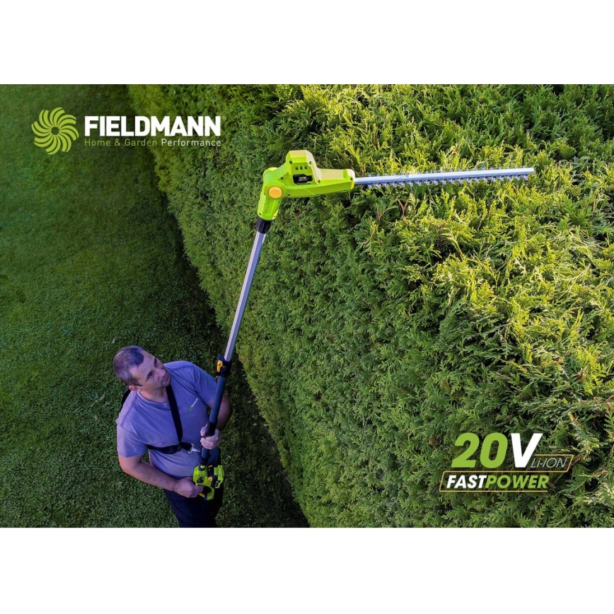 Fieldmann - Akumulátorové teleskopické plotové nožnice 20V