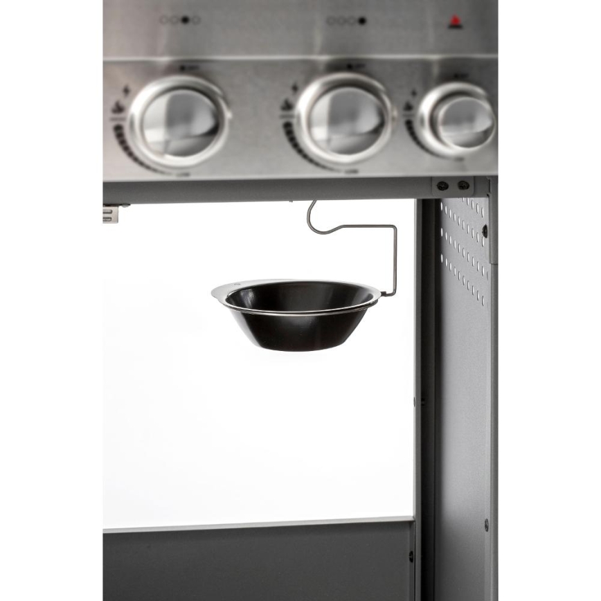 Fieldmann - plynový gril s 5 horákmi, matný chróm