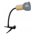 Flexibilná lampa so svorkou SVENDA 1xE27/60W/230V dub/sivá