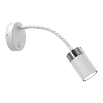 Flexibilná lampička JOKER 1xGU10/8W/230V biela/matný chróm