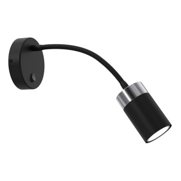 Flexibilná lampička JOKER 1xGU10/8W/230V čierna/matný chróm