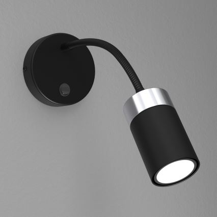 Flexibilná lampička JOKER 1xGU10/8W/230V čierna/matný chróm