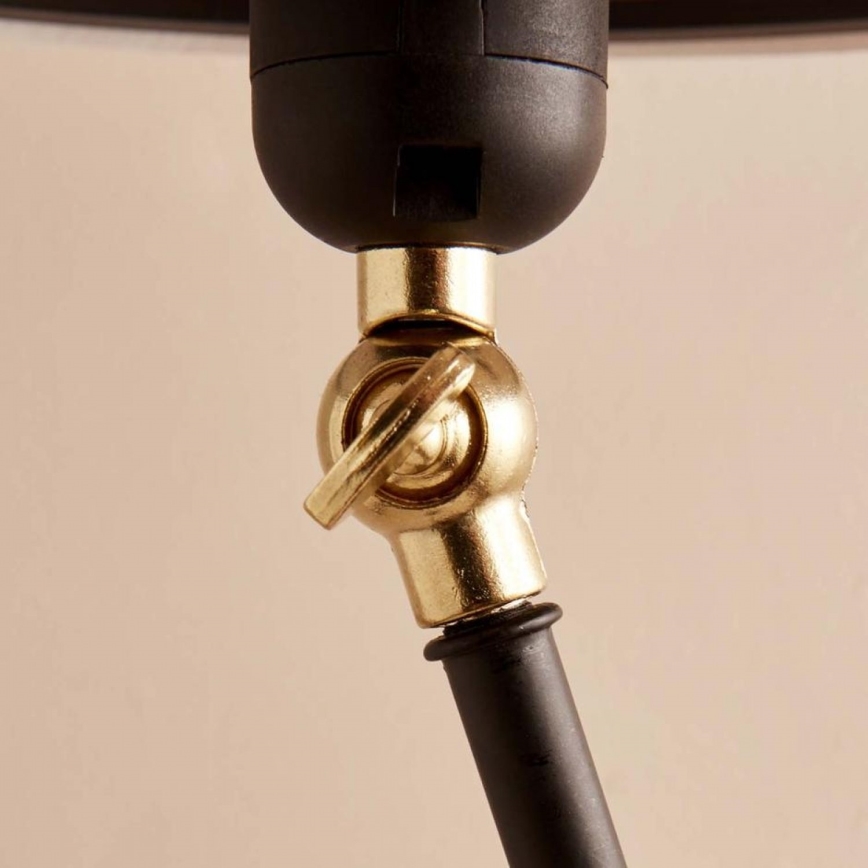 Flexibilná stojacia lampa AYD 1xE27/40W/230V čierna/hnedá