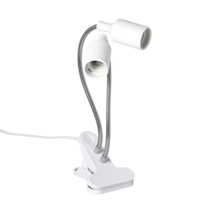 Flexibilná stolná lampa s klipom na pestovanie rastlín PLANTY 2xE27/30W/230V biela