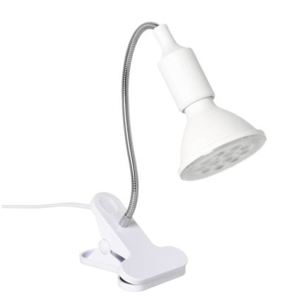 Flexibilná stolná lampa s klipom na pestovanie rastlín PLANTY 1xE27/30W/230V biela