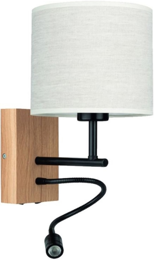 Flexibilné svietidlo BOHO 1xE27/25W + LED/1W/230V dub