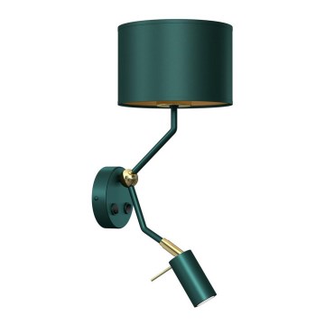 Flexibilné svietidlo VERDE 1xE27/60W/230V + 1xGU10-MR11/7W zelená