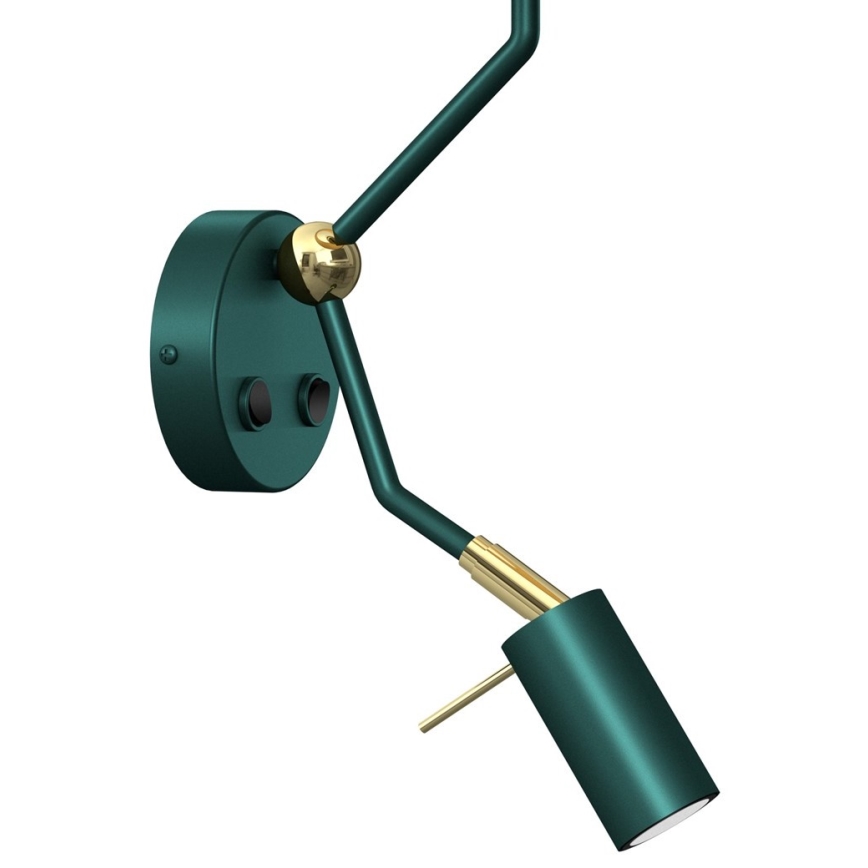 Flexibilné svietidlo VERDE 1xE27/60W/230V + 1xGU10-MR11/7W zelená