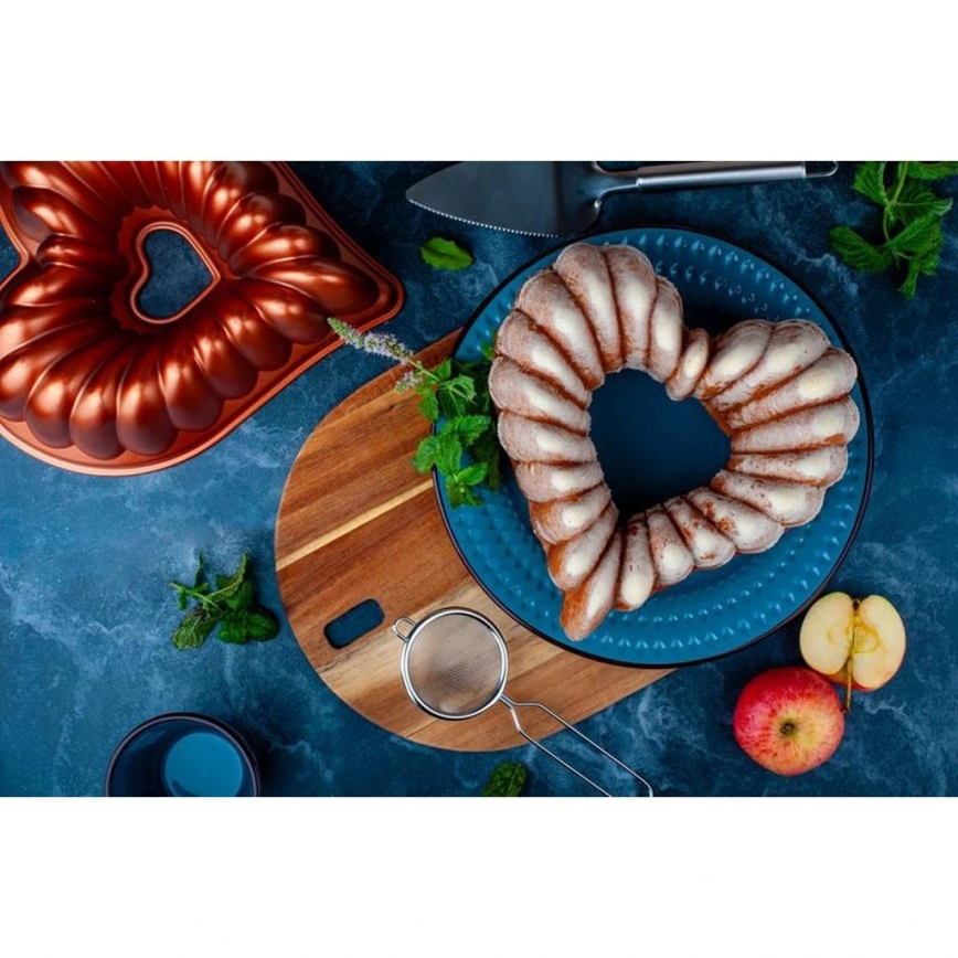 Forma na bábovku KITCHISIMO srdce/medená