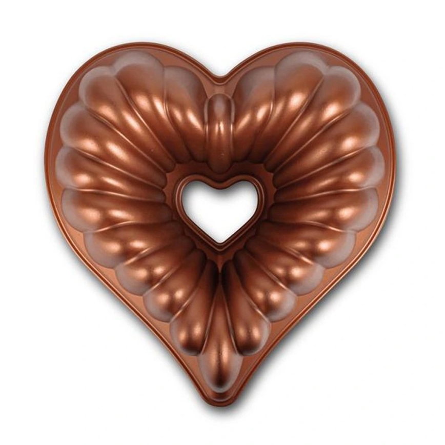 Forma na bábovku KITCHISIMO srdce/medená