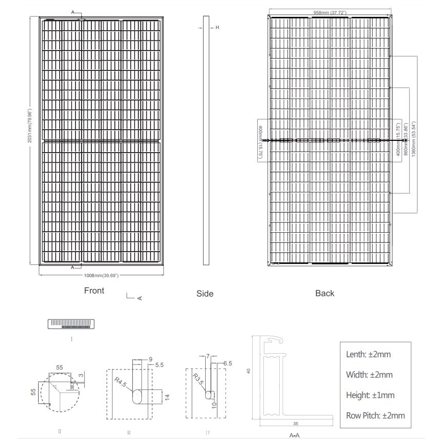 Fotovoltaický solárny panel JINKO 400Wp IP67 bifaciálny - paleta 27 ks
