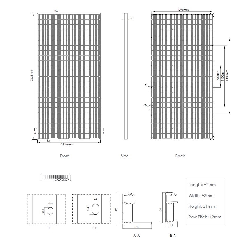 Fotovoltaický solárny panel JINKO 545Wp strieborný rám IP68 Half Cut bifaciálny