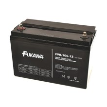 FUKAWA FWL 100-12 - Olovený akumulátor 12V/100 Ah/závit M6