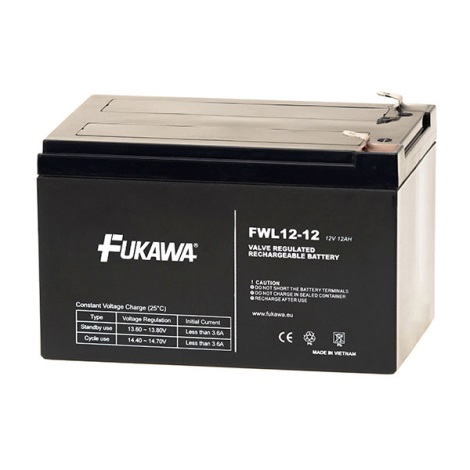 FUKAWA FWL 12-12 - Olovený akumulátor 12V/12Ah/faston 6,3mm