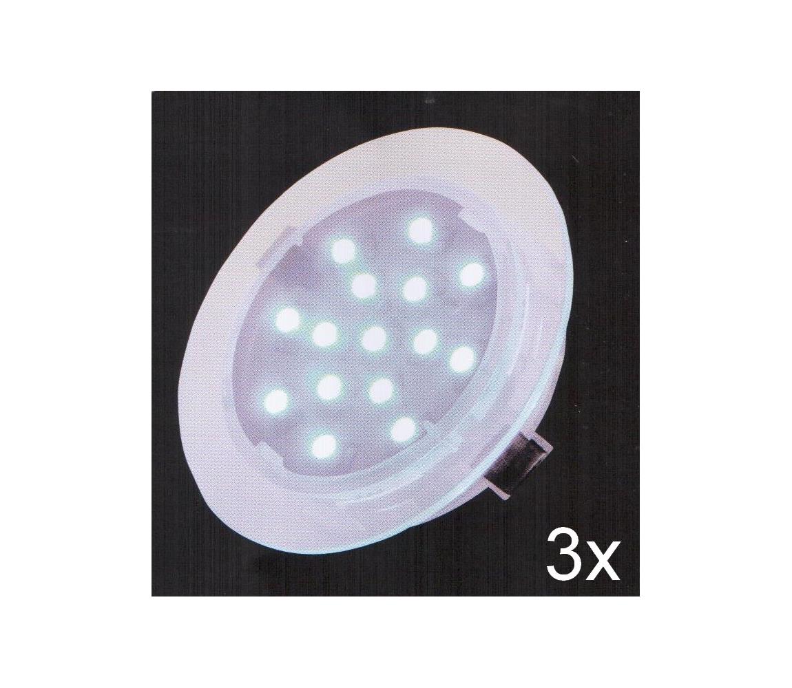 Fulgur Fulgur 21072 - SADA 3x LED Podhľadové svietidlo ELESPOT 1xLED/0,7W/230V IP44